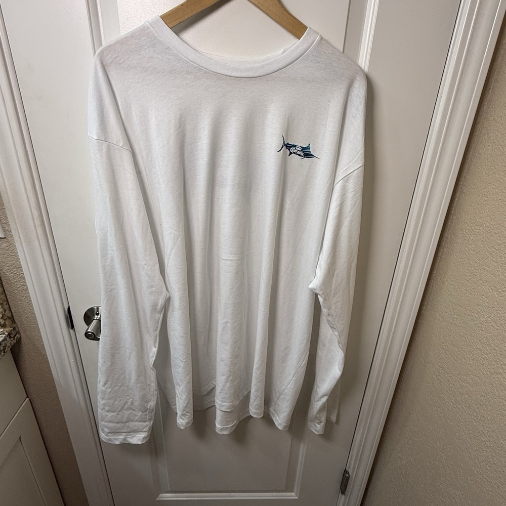 Rare Corona Extra Cabo Marlin Shirt Mens 2XL White Long Sleeve Los Cabos
